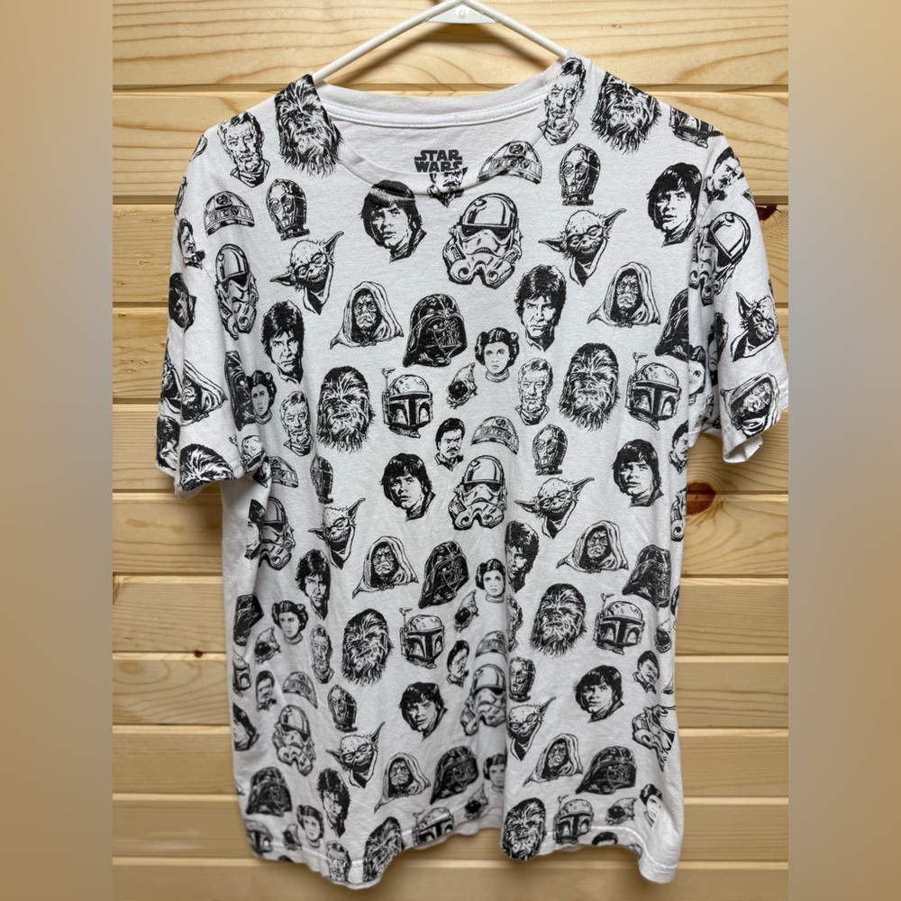 Fifth Sun Star Wars White and Black All Over Print Tee (2013)